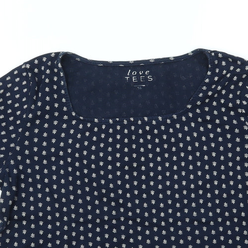 Womens Multicoloured Floral  Basic T-Shirt Size 16