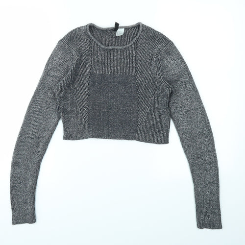 H&M Womens Silver   Pullover Jumper Size 8