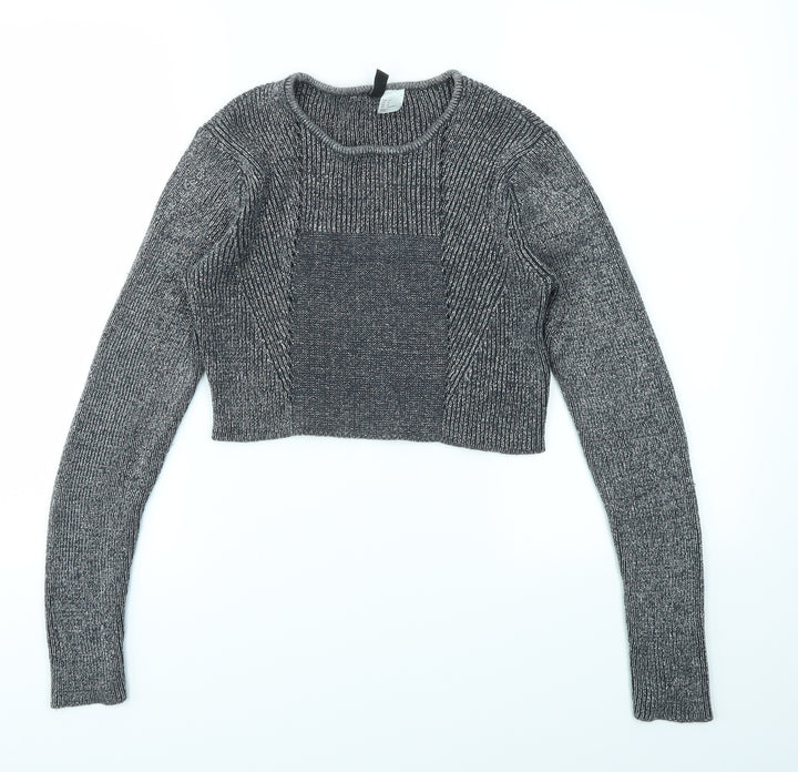 H&M Womens Silver   Pullover Jumper Size 8