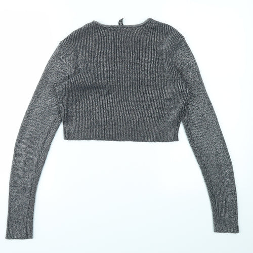H&M Womens Silver   Pullover Jumper Size 8