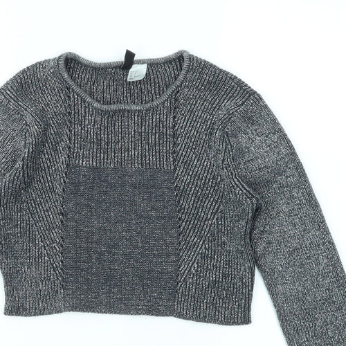 H&M Womens Silver   Pullover Jumper Size 8