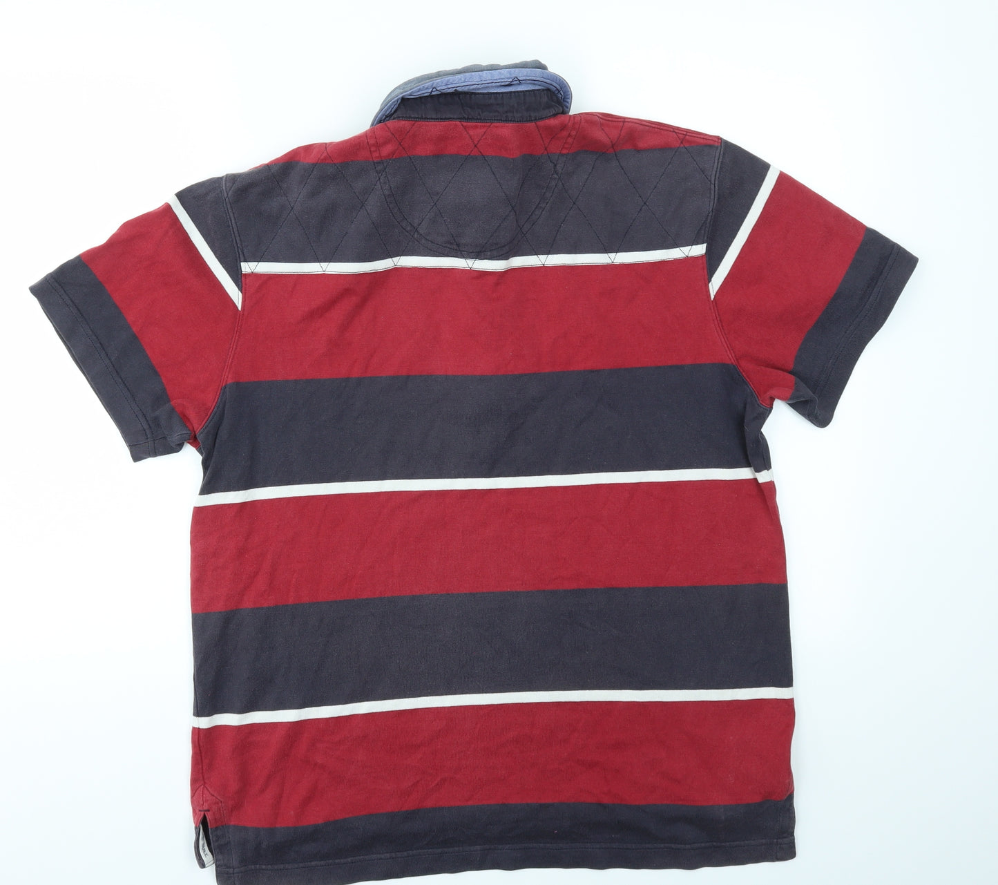 Raging Bull Mens Multicoloured Striped   T-Shirt Size M