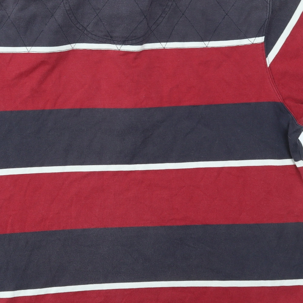 Raging Bull Mens Multicoloured Striped   T-Shirt Size M