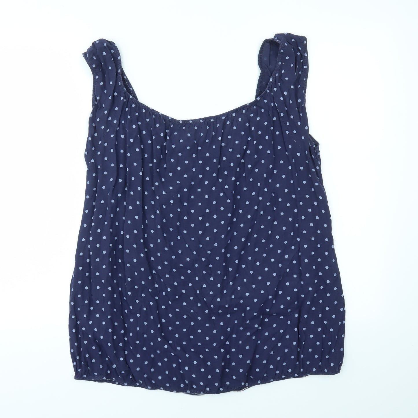 ALEXARA Womens Blue Polka Dot  Basic T-Shirt Size M