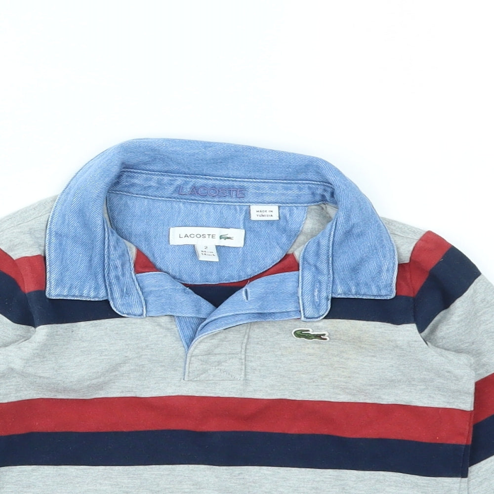 Lacoste Boys Multicoloured Striped  Basic T-Shirt Size 2 Years