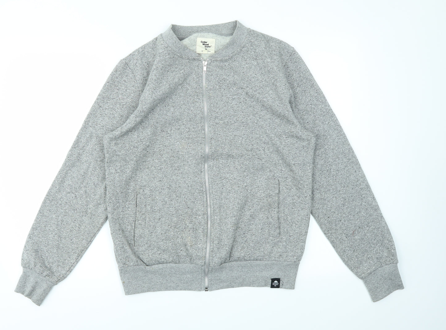 Cedar Wood State Mens Grey   Full Zip Sweatshirt Size M