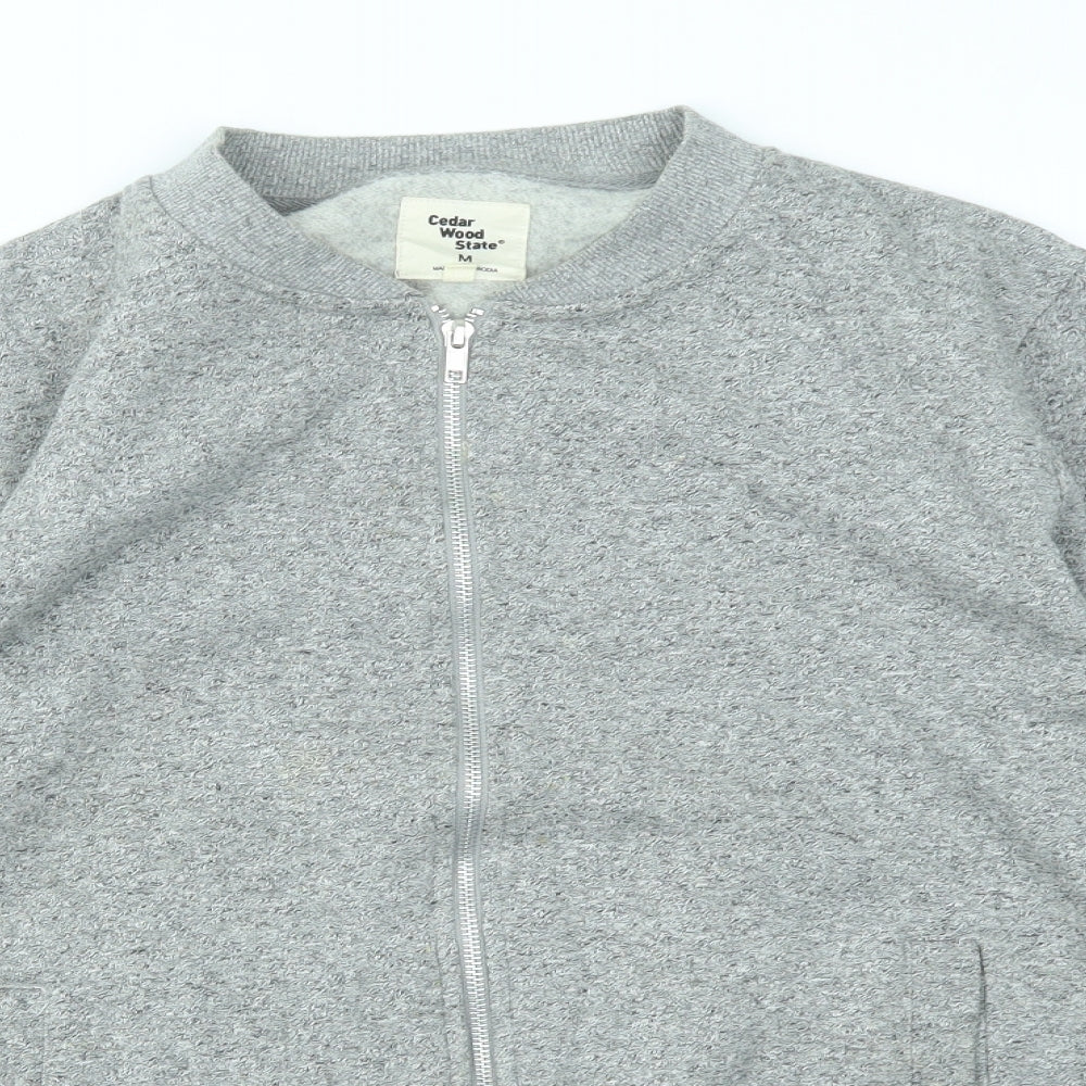 Cedar Wood State Mens Grey   Full Zip Sweatshirt Size M