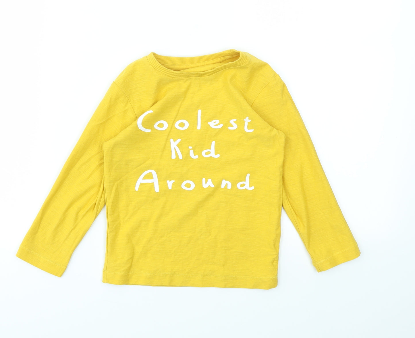 Matalan Boys Yellow   Basic T-Shirt Size 3-4 Years