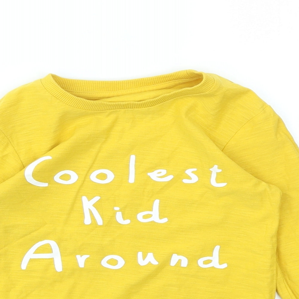 Matalan Boys Yellow   Basic T-Shirt Size 3-4 Years