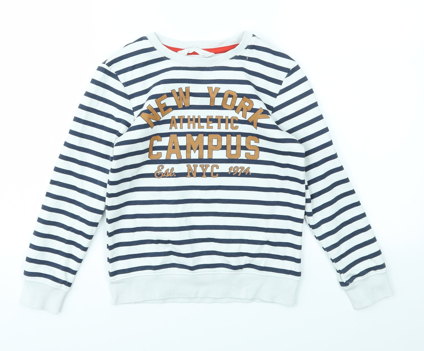 H&M Girls Multicoloured Striped  Pullover Jumper Size 7-8 Years