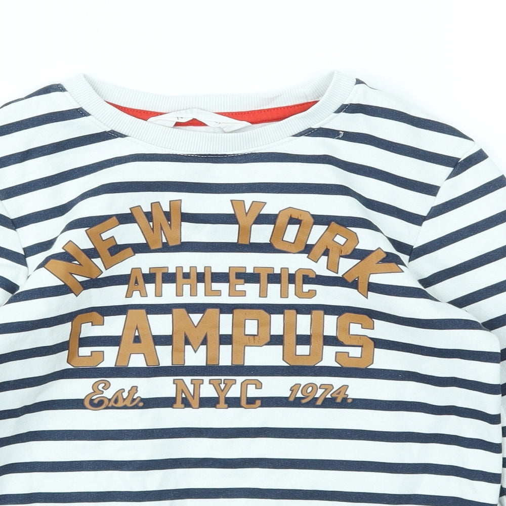 H&M Girls Multicoloured Striped  Pullover Jumper Size 7-8 Years