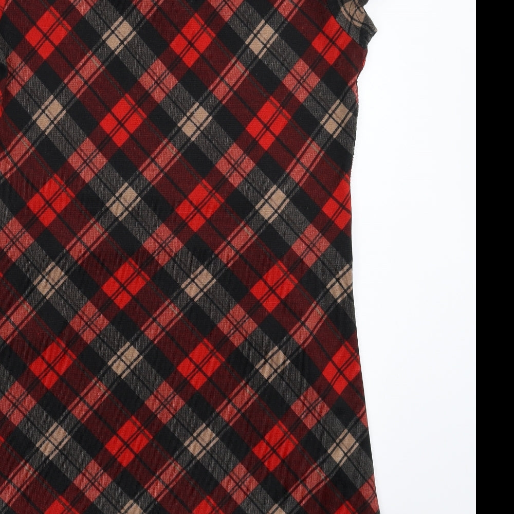 Mandi Womens Multicoloured Check  Fit & Flare  Size 14
