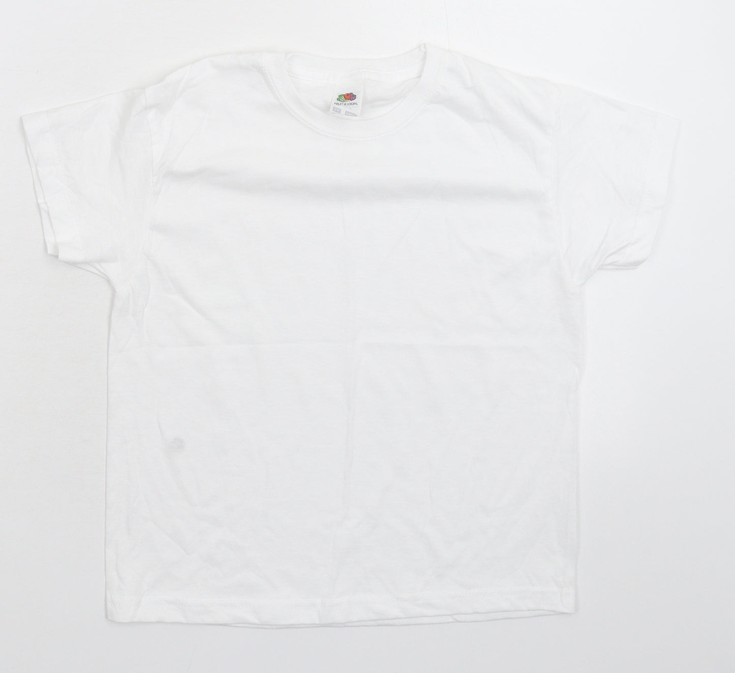 Fruit of the Loom Boys White   Basic T-Shirt Size 5-6 Years