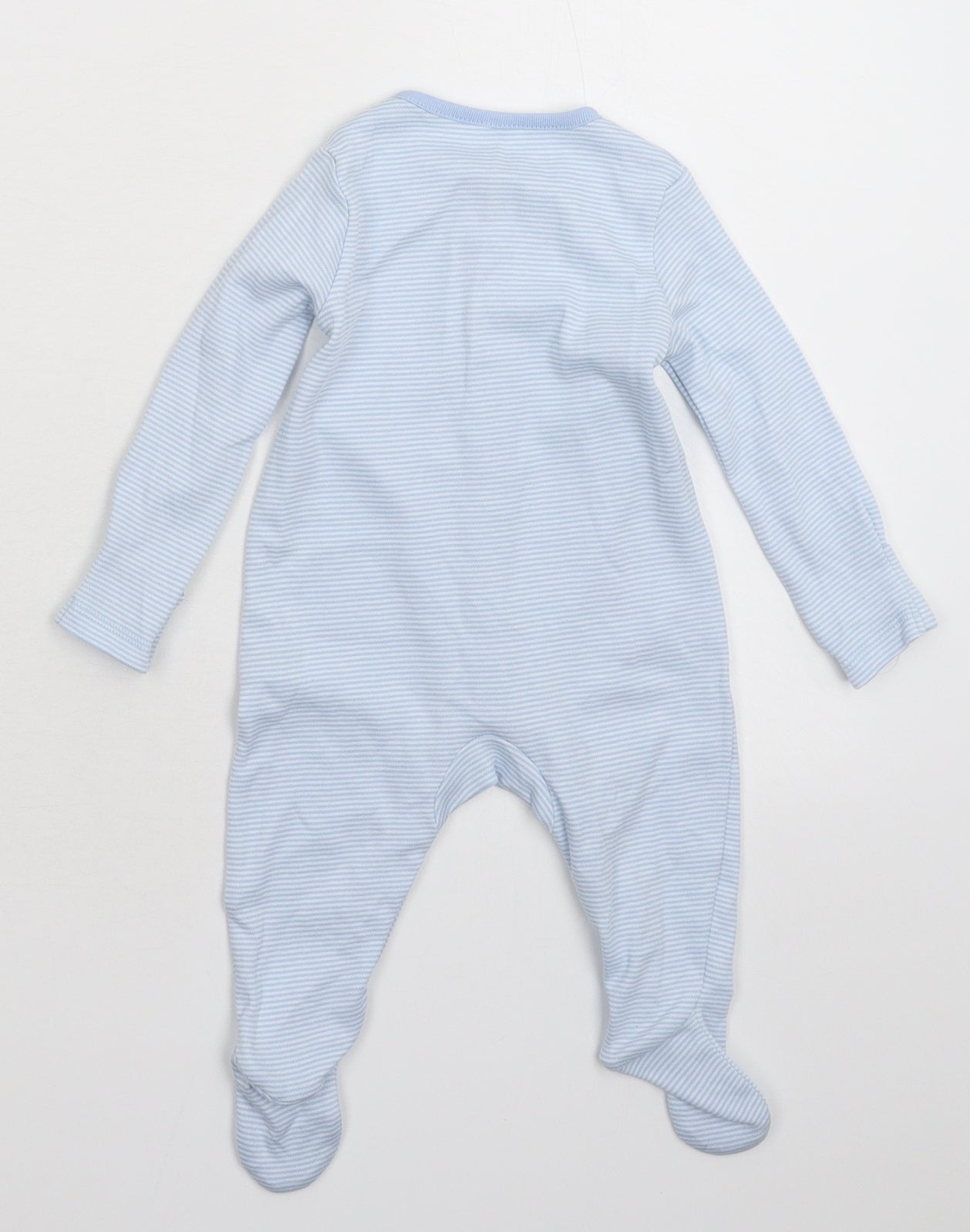 F&F Baby Blue Striped  Babygrow One-Piece Size 3-6 Months