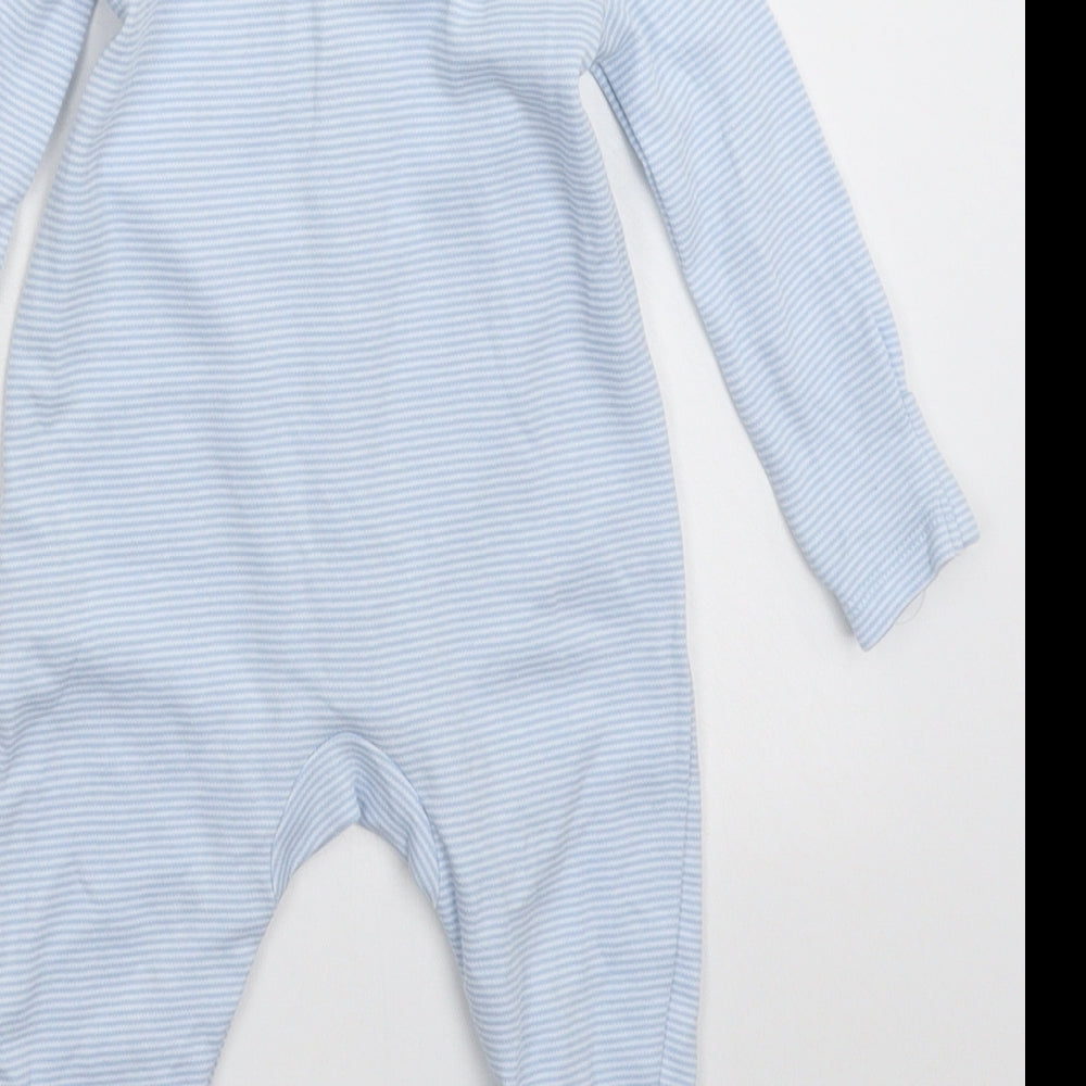 F&F Baby Blue Striped  Babygrow One-Piece Size 3-6 Months