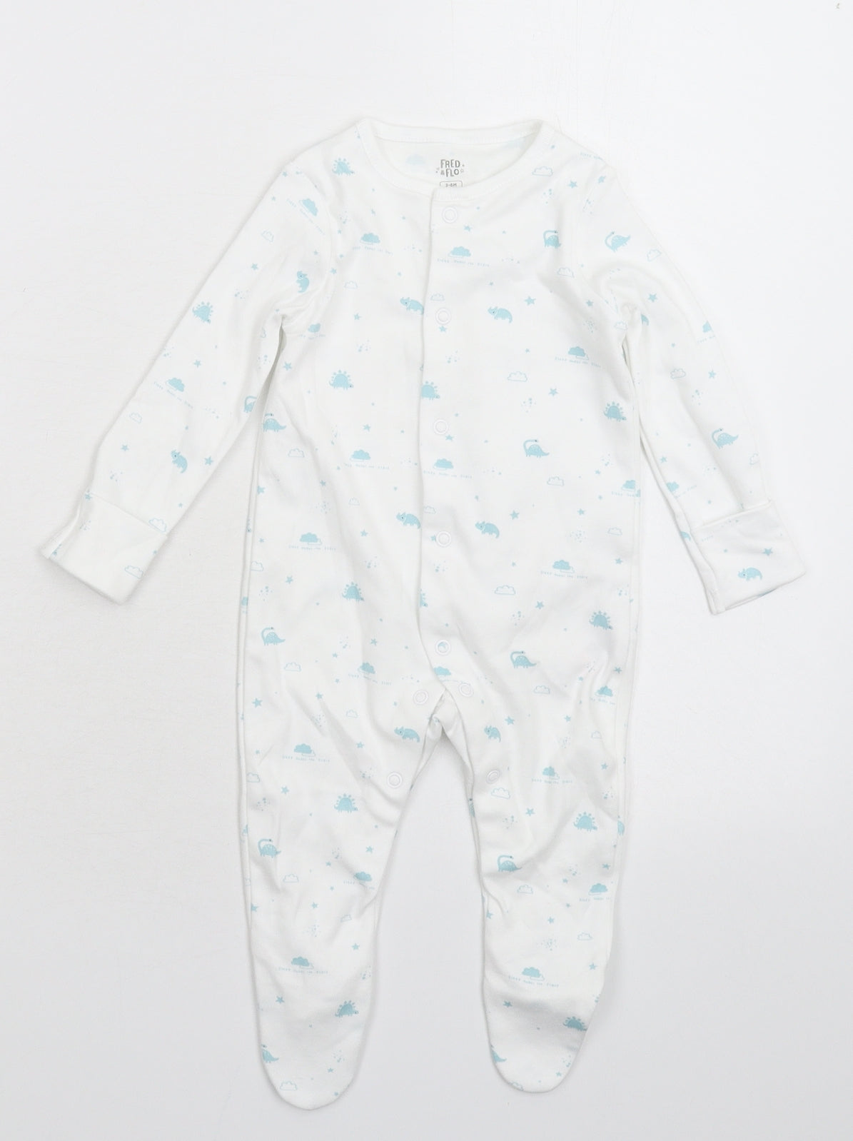 F&F Baby White   Babygrow One-Piece Size 3-6 Months