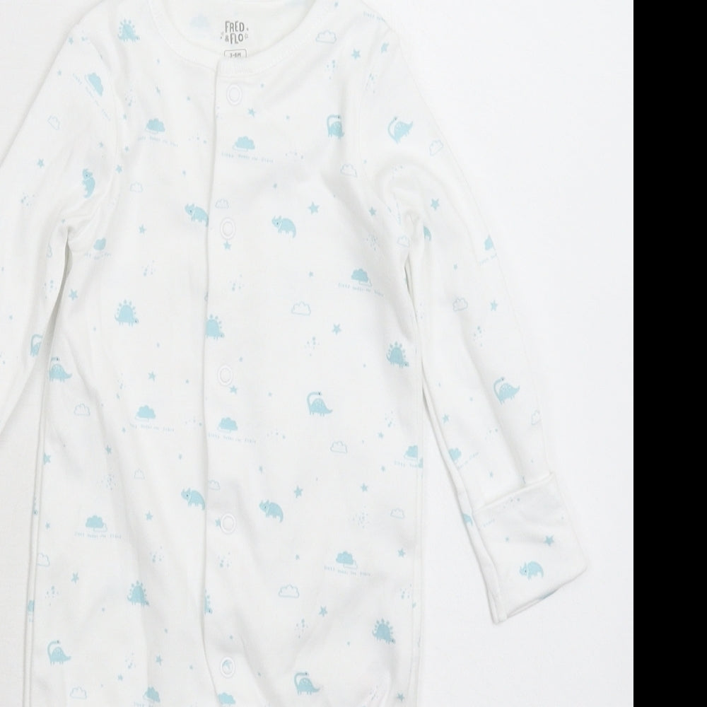 F&F Baby White   Babygrow One-Piece Size 3-6 Months