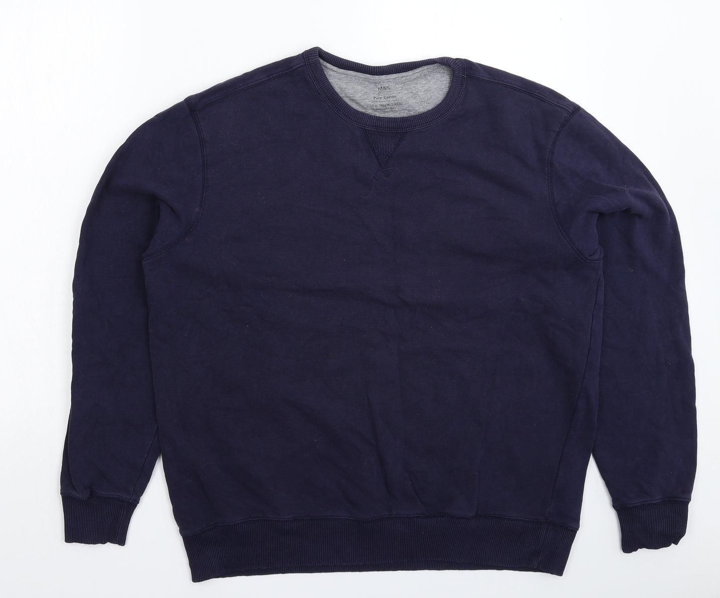 Marks and Spencer Mens Blue   Pullover Sweatshirt Size L