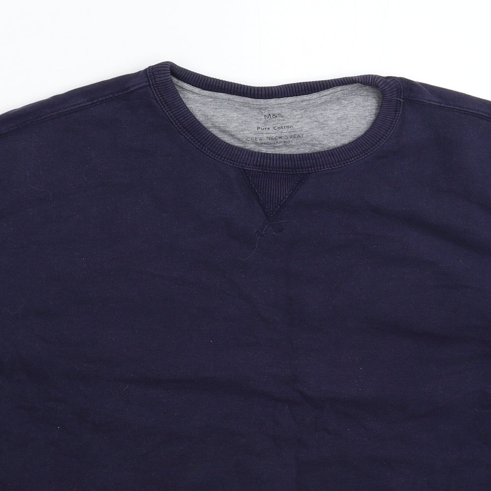 Marks and Spencer Mens Blue   Pullover Sweatshirt Size L