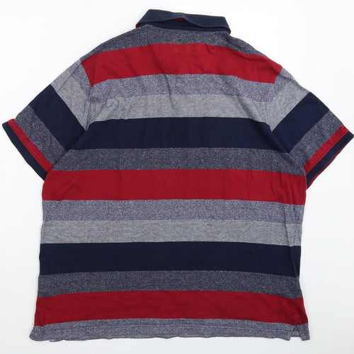 Blue Harbour Mens Multicoloured Striped   Polo Size 2XL