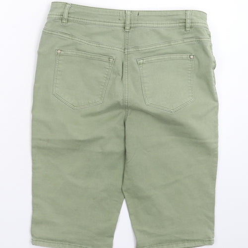 Matalan Womens Green  Denim Bermuda Shorts Size 12