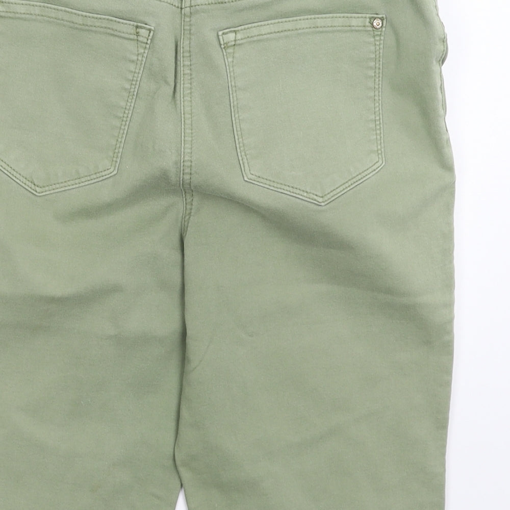 Matalan Womens Green  Denim Bermuda Shorts Size 12