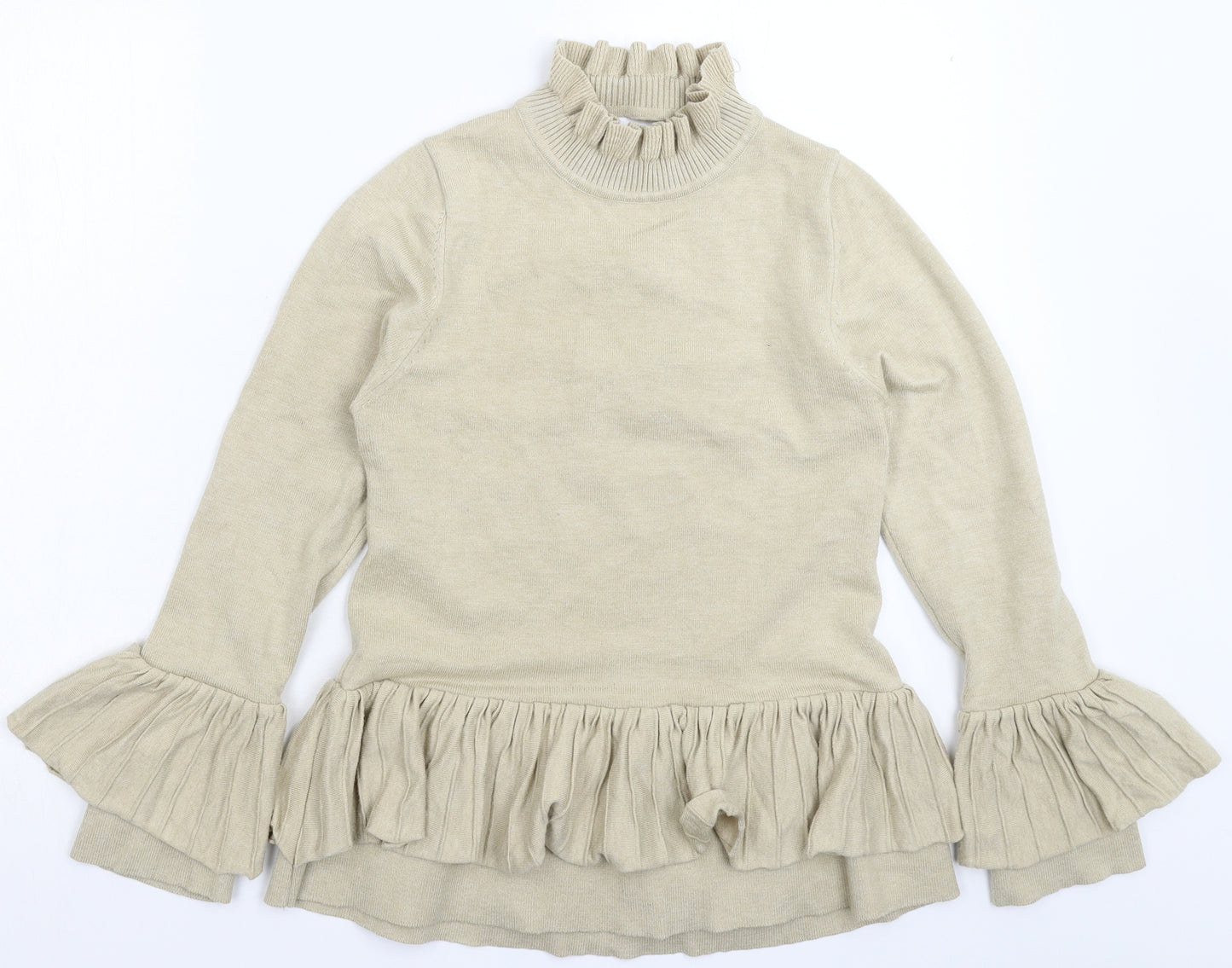 Preworn Womens Beige  Knit Pullover Jumper Size S