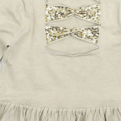 Preworn Womens Beige  Knit Pullover Jumper Size S