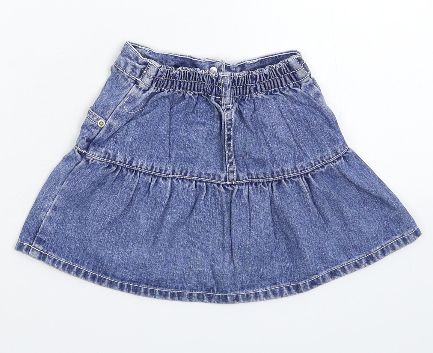 George Girls Blue  Denim Flare Skirt Size 3-4 Years