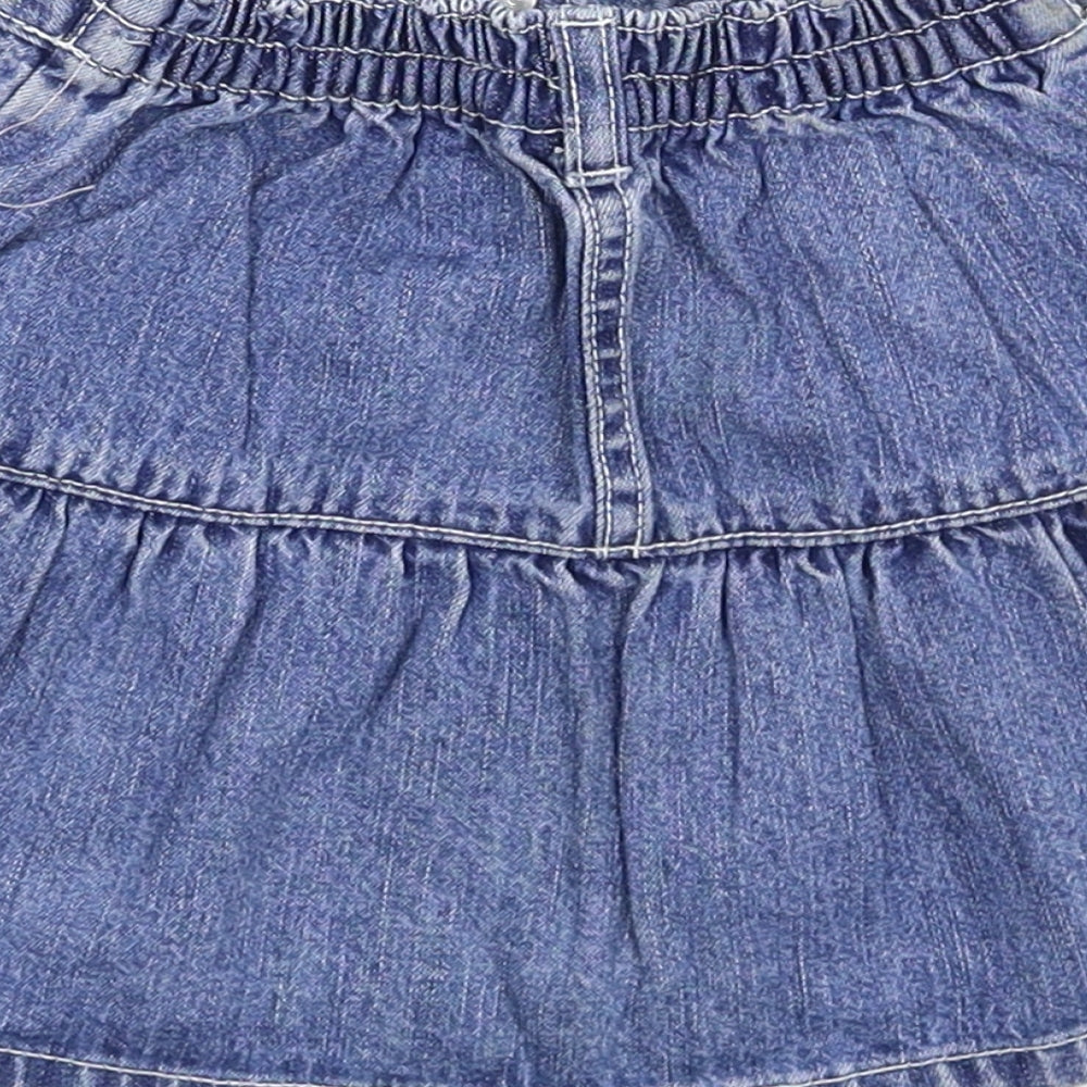 George Girls Blue  Denim Flare Skirt Size 3-4 Years