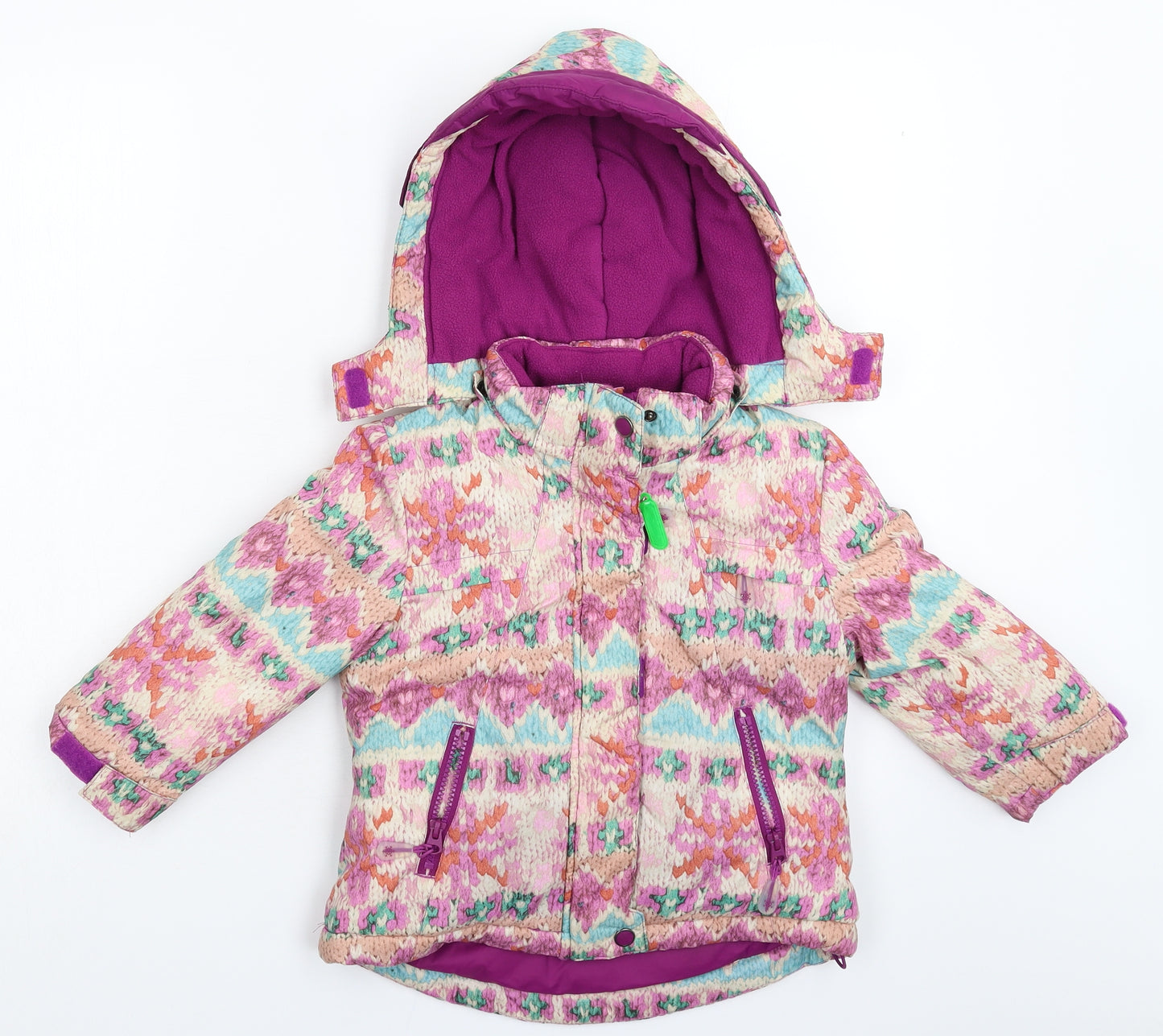 Mayoral Girls Multicoloured   Puffer Jacket Coat Size 3 Years