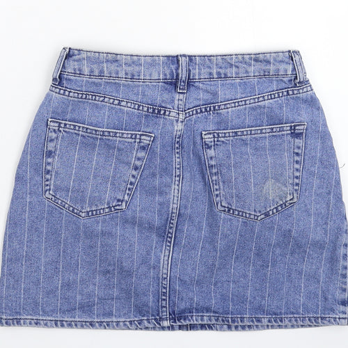 Denim & Co. Womens Blue  Denim Mini Skirt Size 8