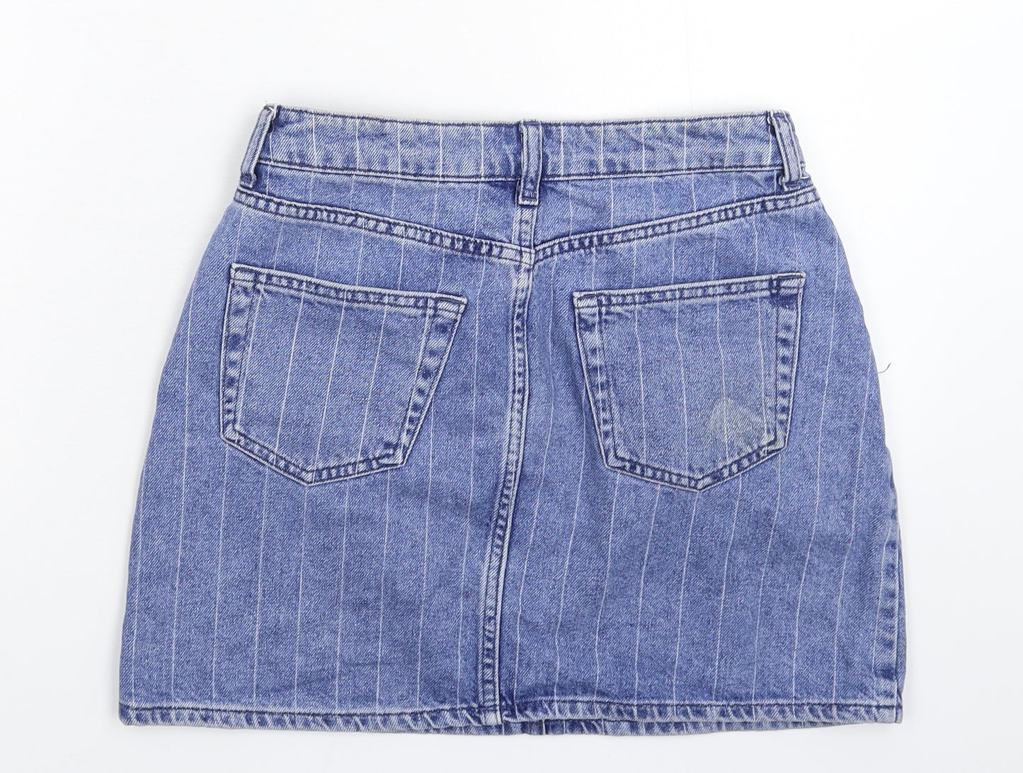 Denim & Co. Womens Blue  Denim Mini Skirt Size 8