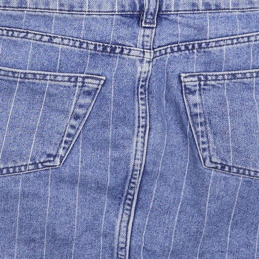 Denim & Co. Womens Blue  Denim Mini Skirt Size 8