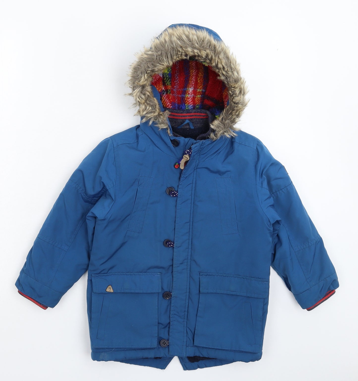 NEXT Boys Blue   Parka Coat Size 4-5 Years