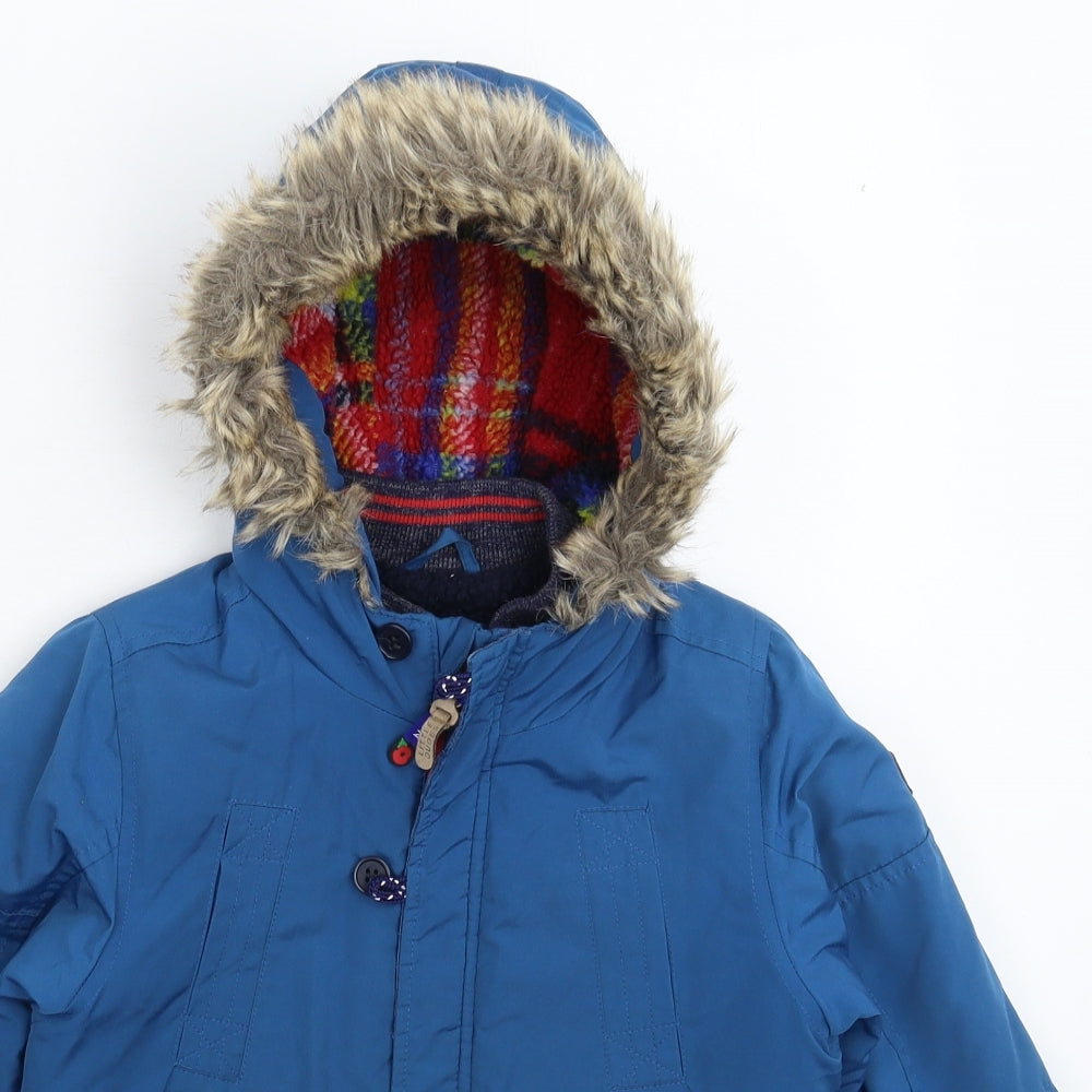 NEXT Boys Blue   Parka Coat Size 4-5 Years