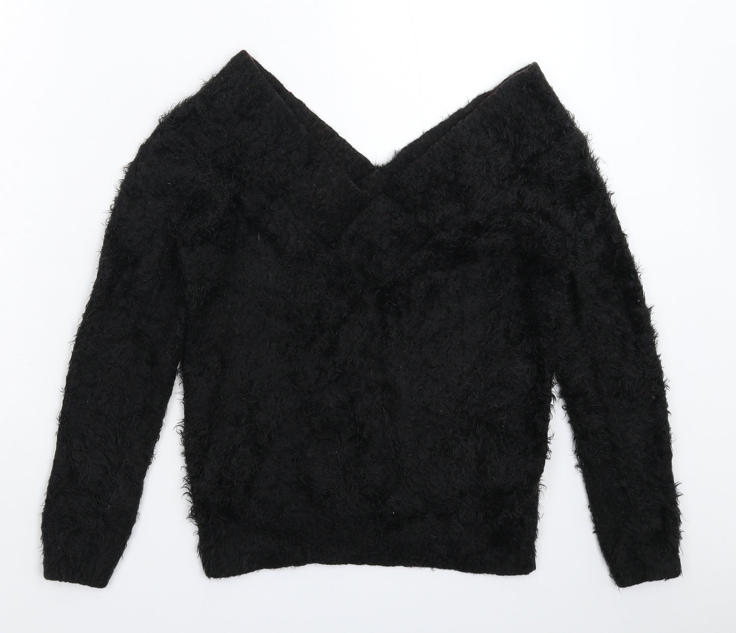 Morgan Womens Black  Knit Pullover Jumper Size M