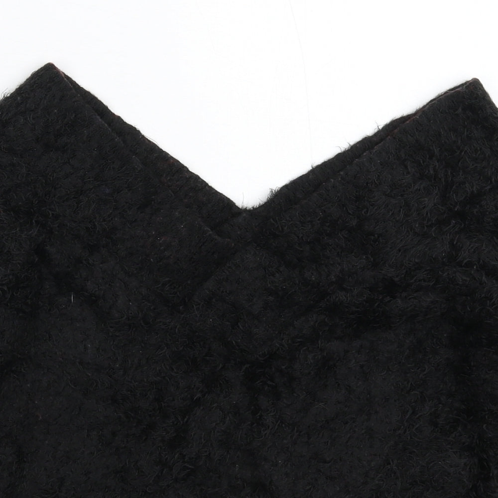 Morgan Womens Black  Knit Pullover Jumper Size M