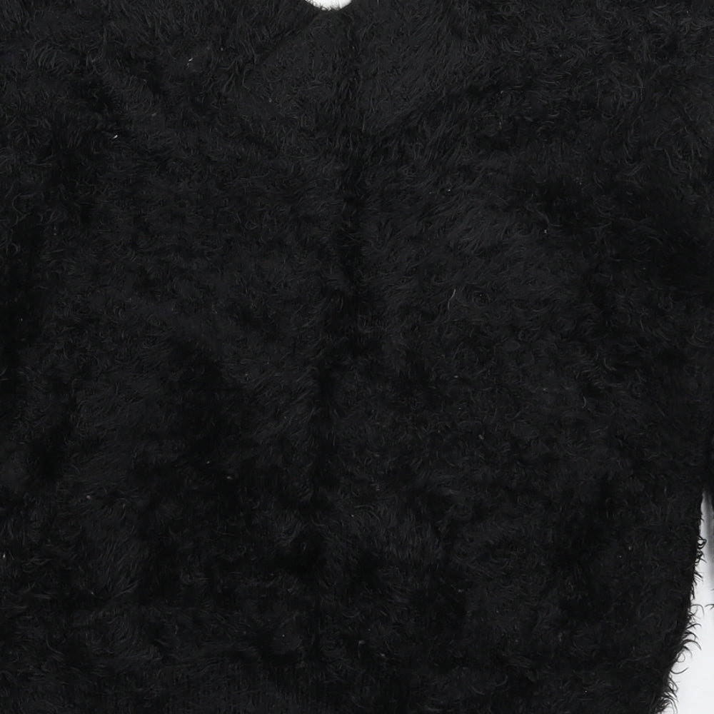 Morgan Womens Black  Knit Pullover Jumper Size M