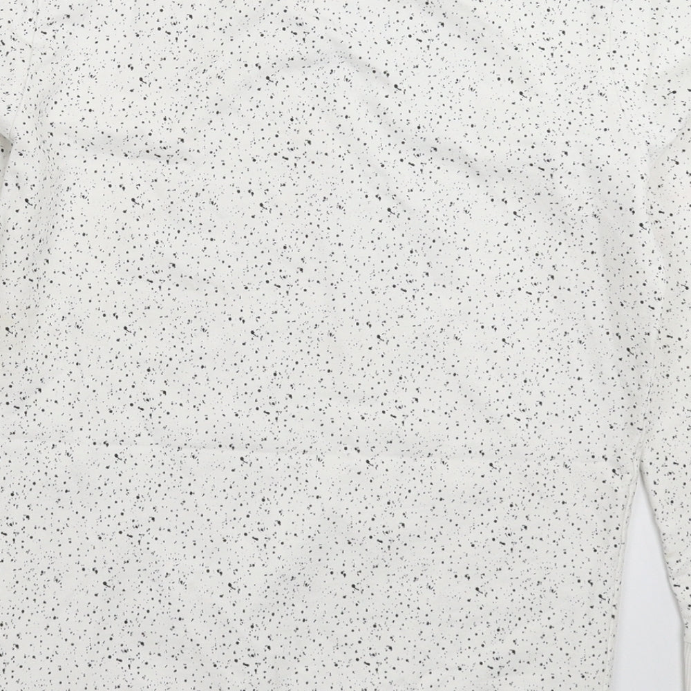 H&M Boys White Spotted  Pullover Sweatshirt Size 11-12 Years