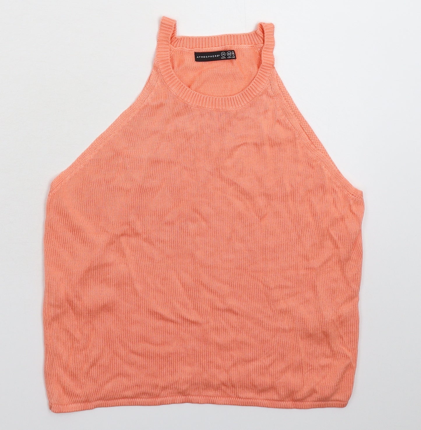 Atmosphere Womens Pink  Knit Basic Tank Size 14