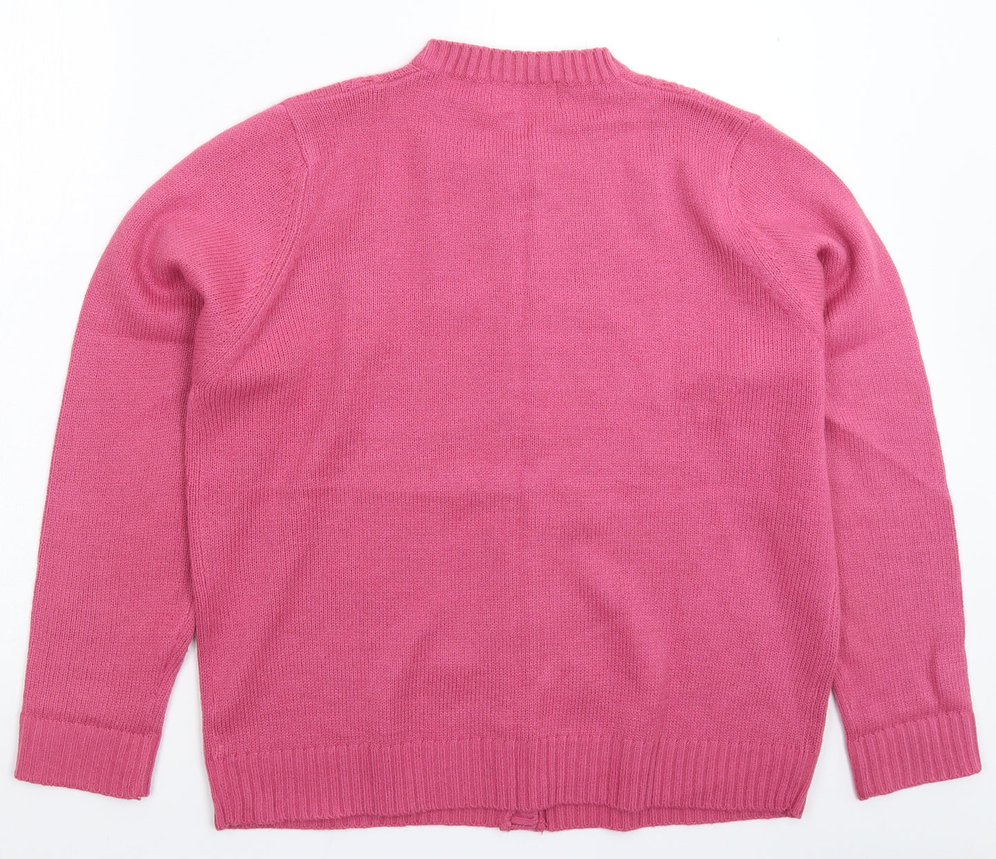 EWM Womens Pink  Knit Cardigan Jumper Size 20