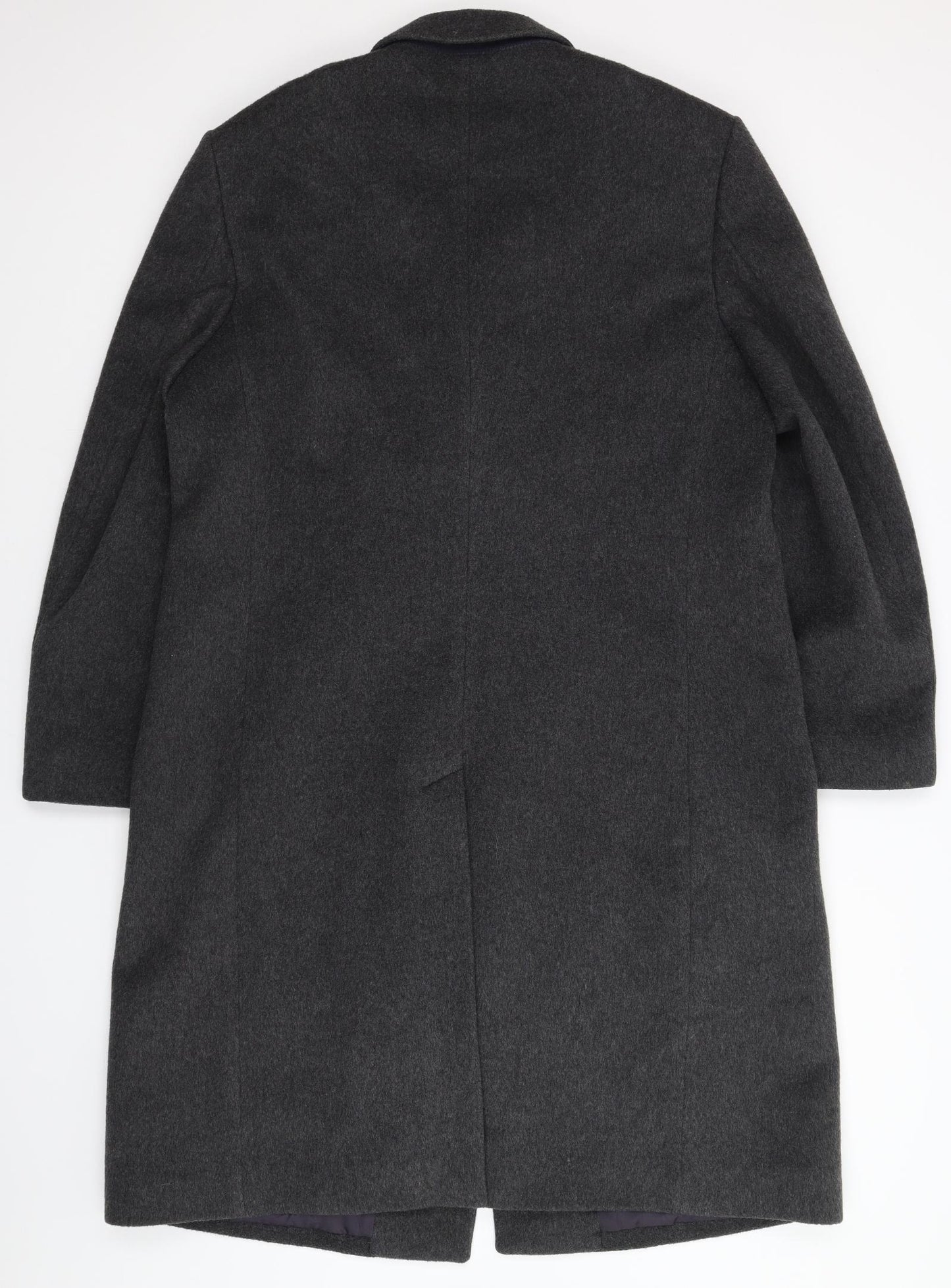 Wool and Cashmere Mens Grey   Overcoat Coat Size 2XL