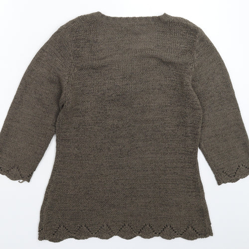 Papaya Womens Grey  Knit Pullover Jumper Size 12
