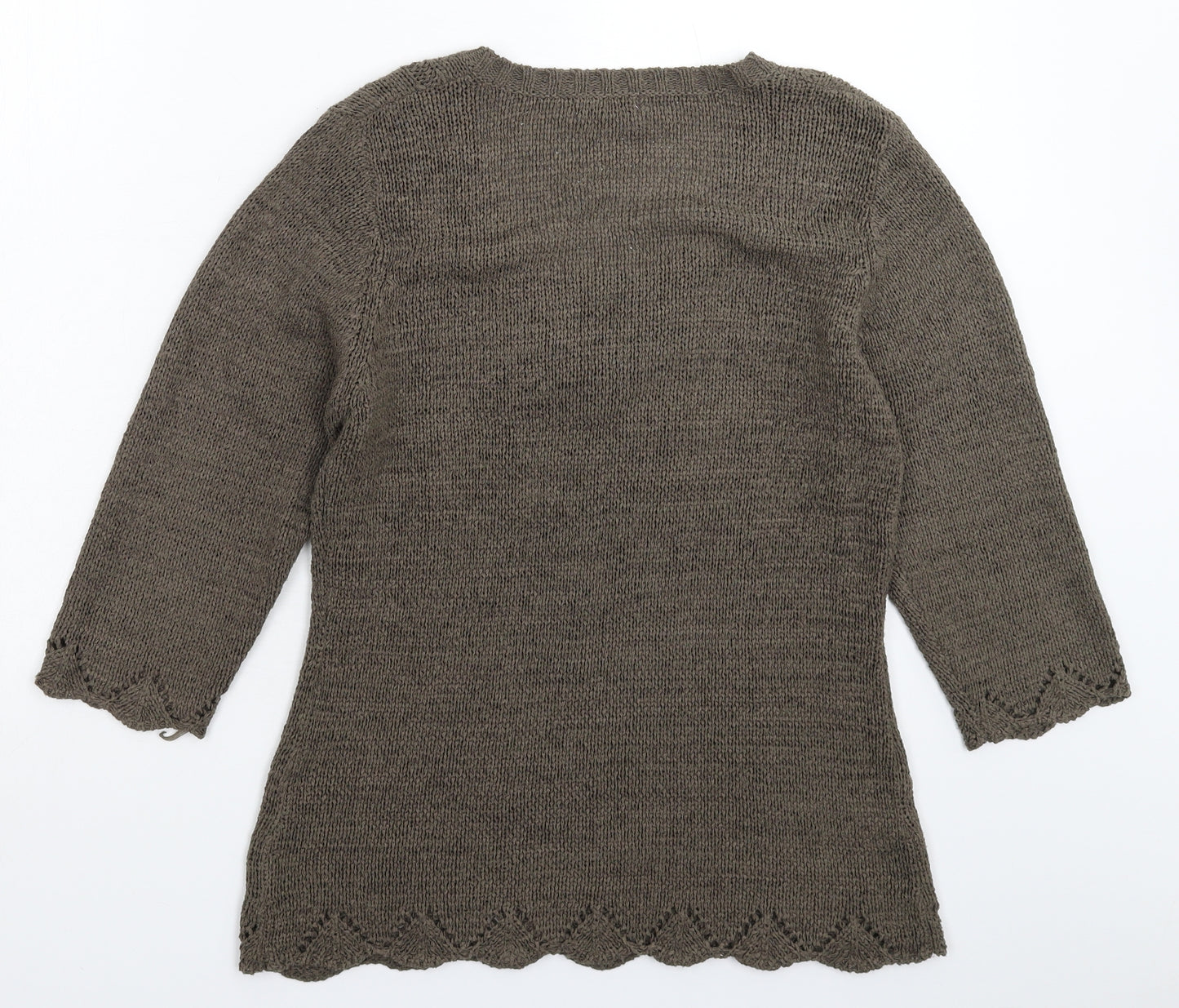 Papaya Womens Grey  Knit Pullover Jumper Size 12