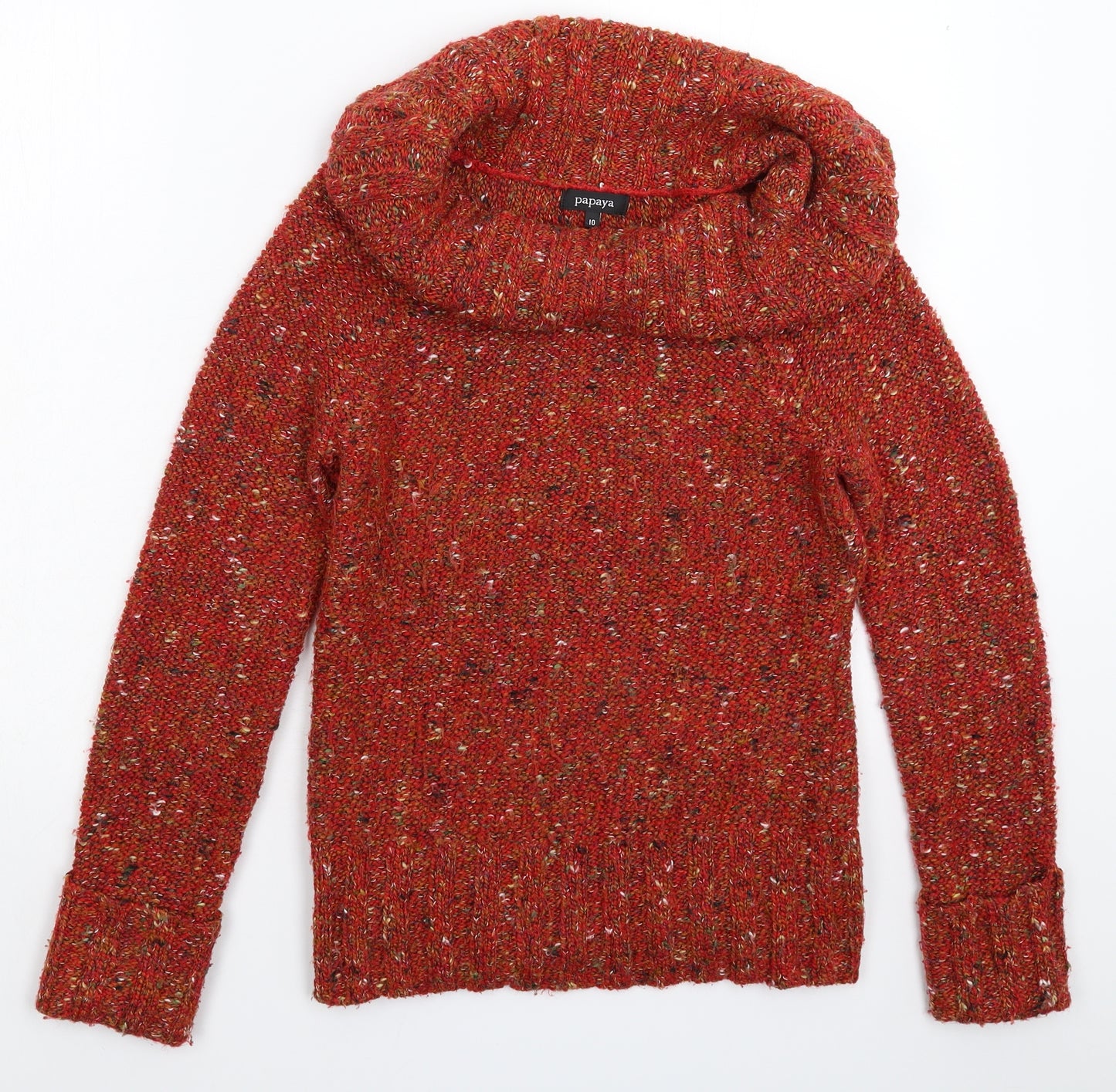 Papaya Womens Brown  Knit Pullover Jumper Size 10