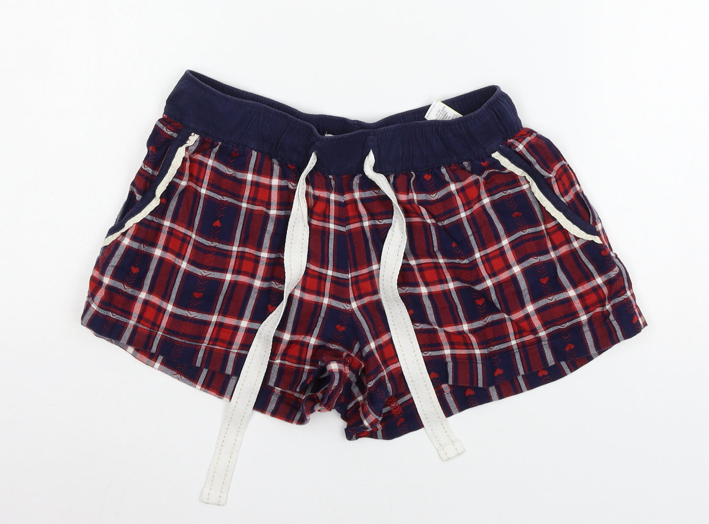 Marks and Spencer Womens Red Plaid  Top Pyjama Pants Size 8