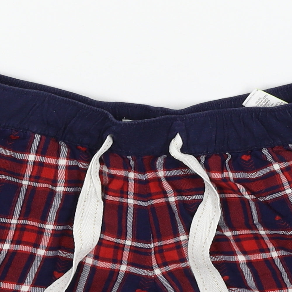 Marks and Spencer Womens Red Plaid  Top Pyjama Pants Size 8