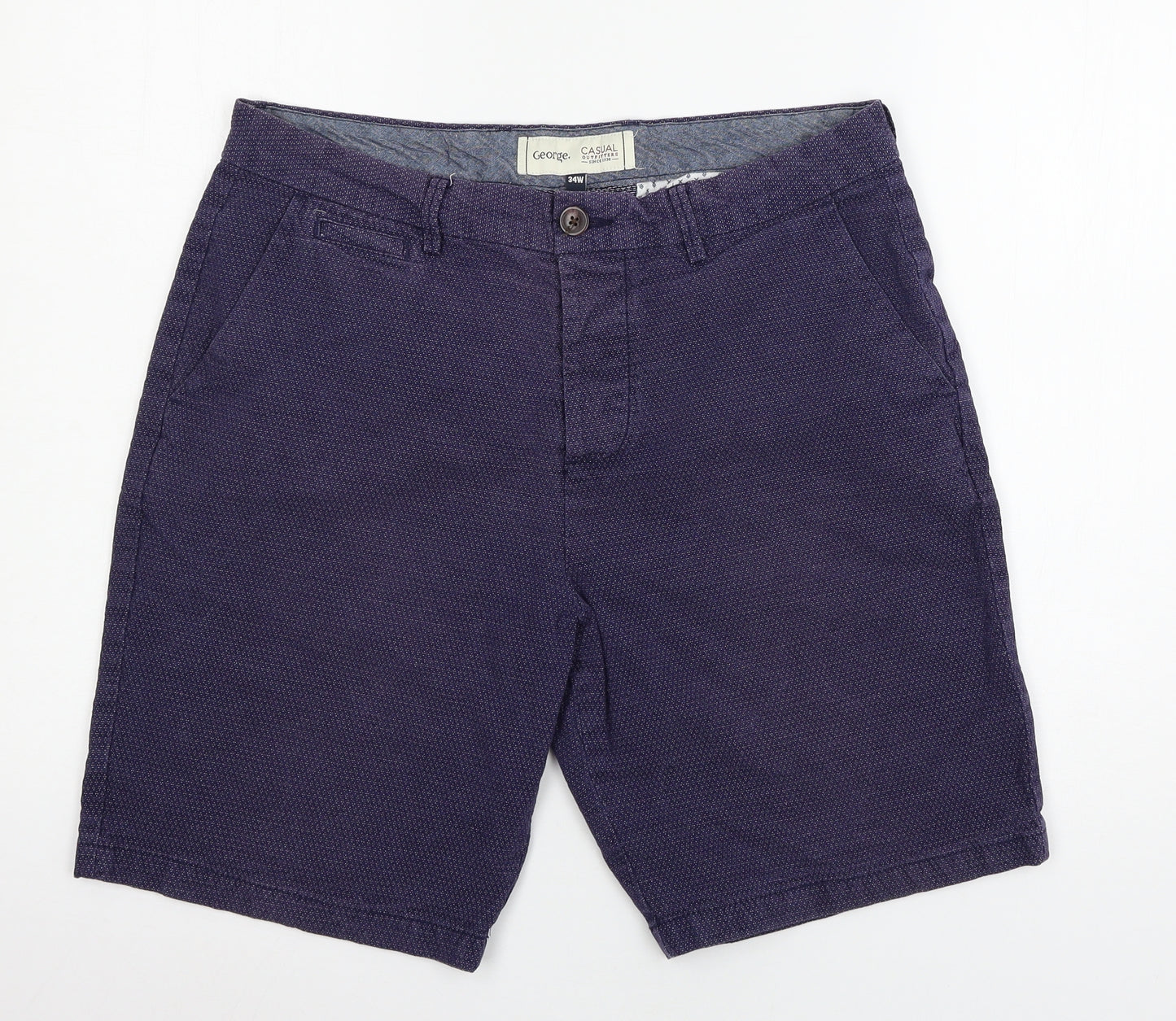 George Mens Blue  Denim Bermuda Shorts Size 34 in