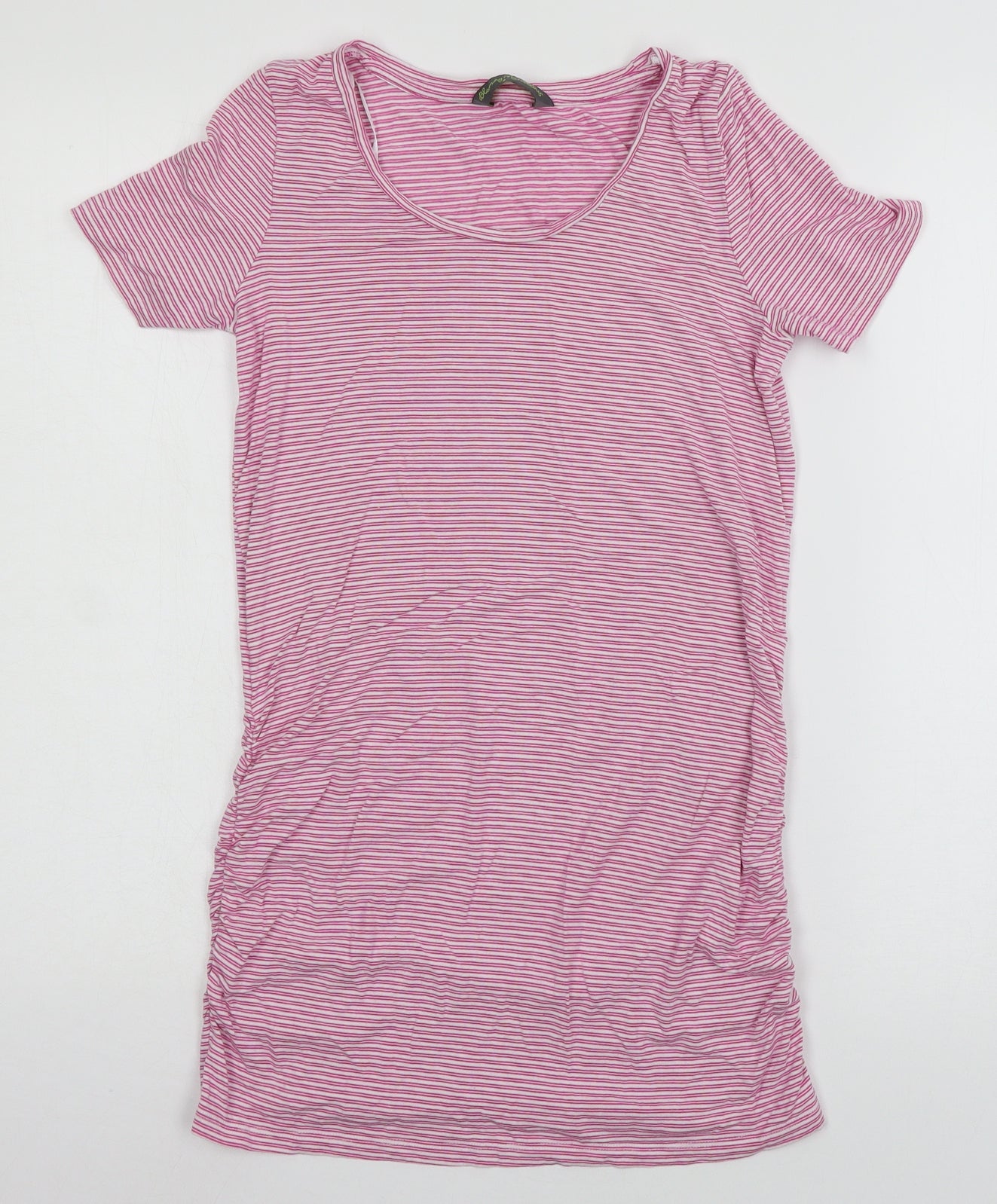 Blooming Marvellous Womens Pink Striped Jersey Basic T-Shirt Size S